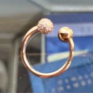 Pandora Rose Gold Open Ring with Crystal Accents